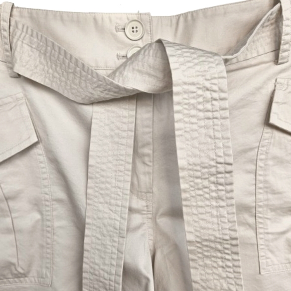 Talbots shorts mid rise with sash belt 4 flapped pockets size 14 - Picture 4 of 13